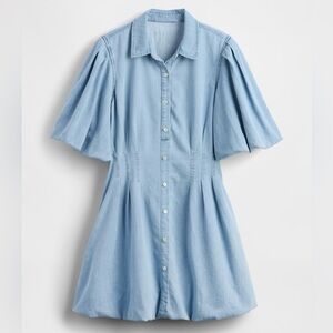 Light Blue Denim Bubble Dress